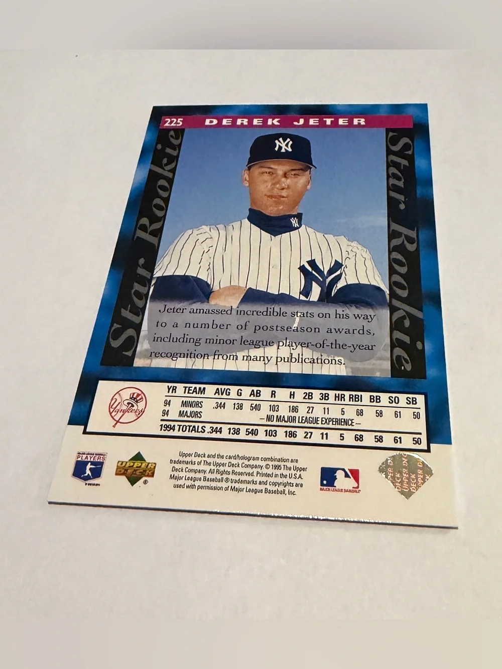 1995 upper deck Baseball Card diamond vintage york